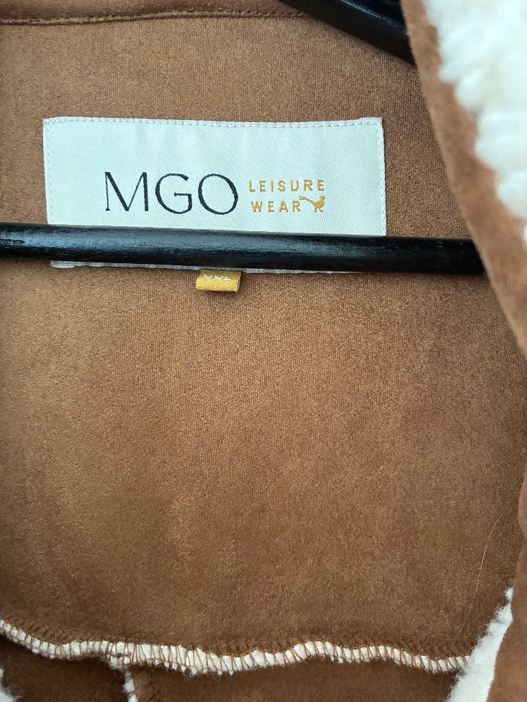 MGO lange dames jas met suède en bijpassende shawl, Kleding | Dames, Ophalen, Zo goed als nieuw, Maat 46/48 (XL) of groter