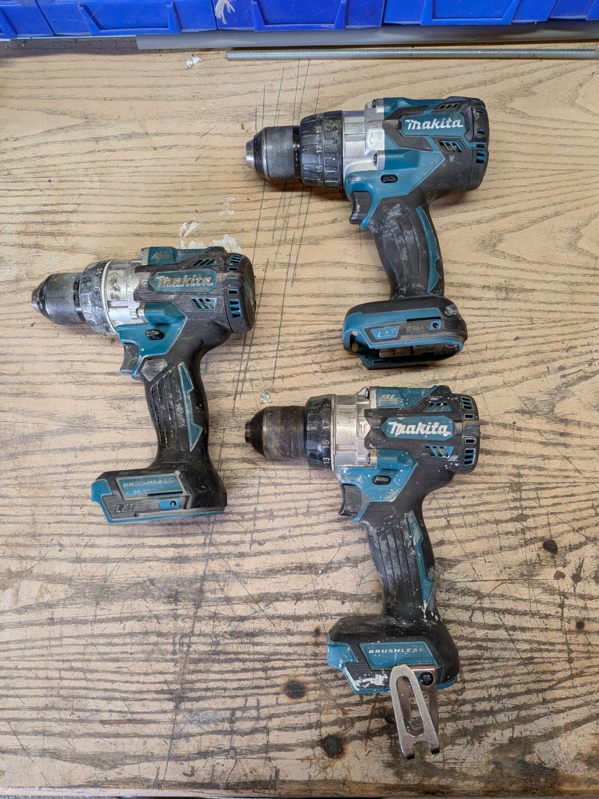 3x Defecte Makita boor-/schroefmachine, Doe-het-zelf en Verbouw, Gereedschap | Boormachines, Ophalen of Verzenden, Gebruikt, Boor- en Schroefmachine