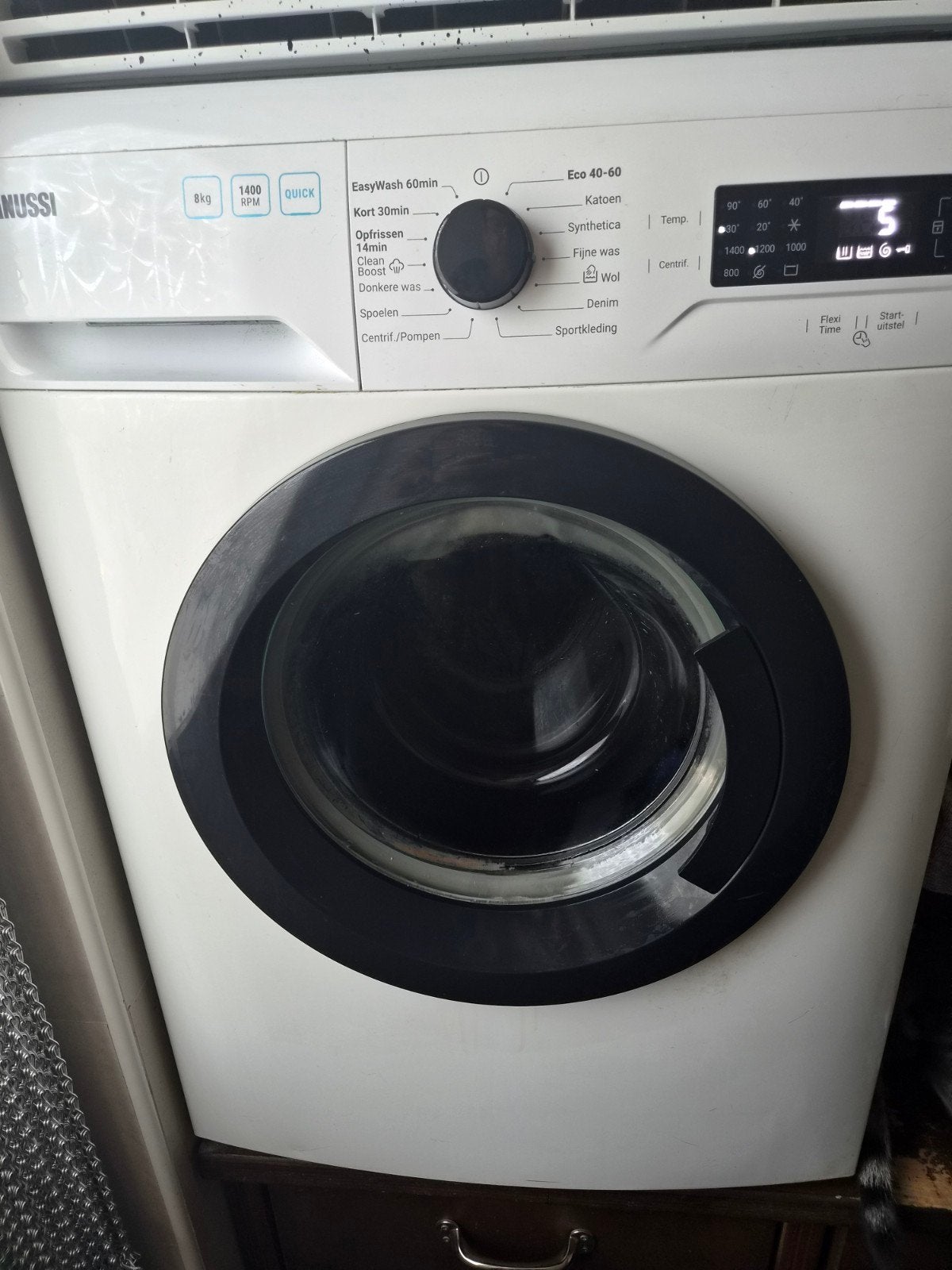 wasmachine, Ophalen, Gebruikt, 1200 tot 1600 toeren, 85 tot 90 cm