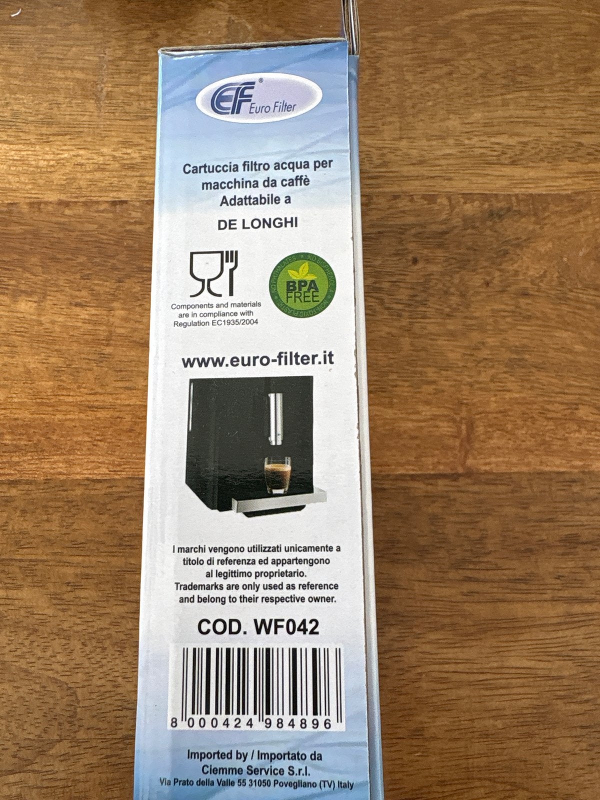 Euro Filter waterfilter voor De'Longhi koffiemachines