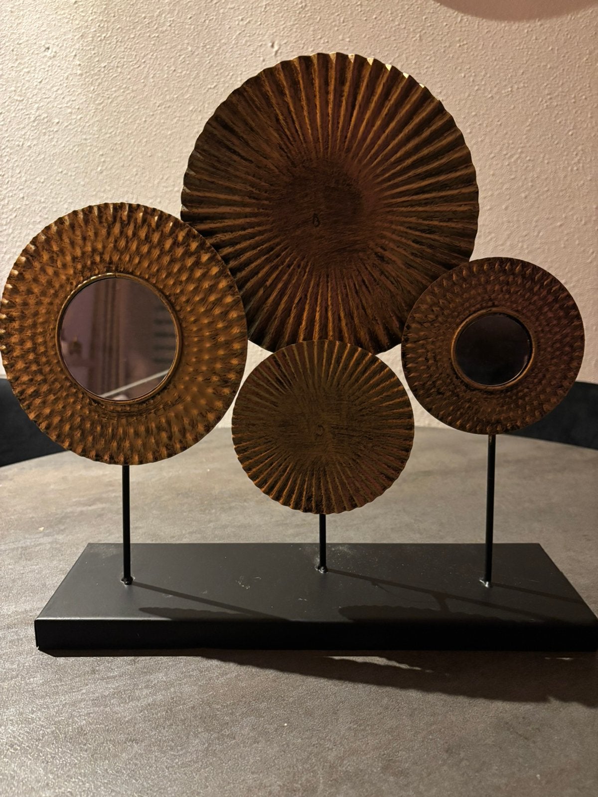 Decoratief ornament met spiegels goud/brons, Ophalen