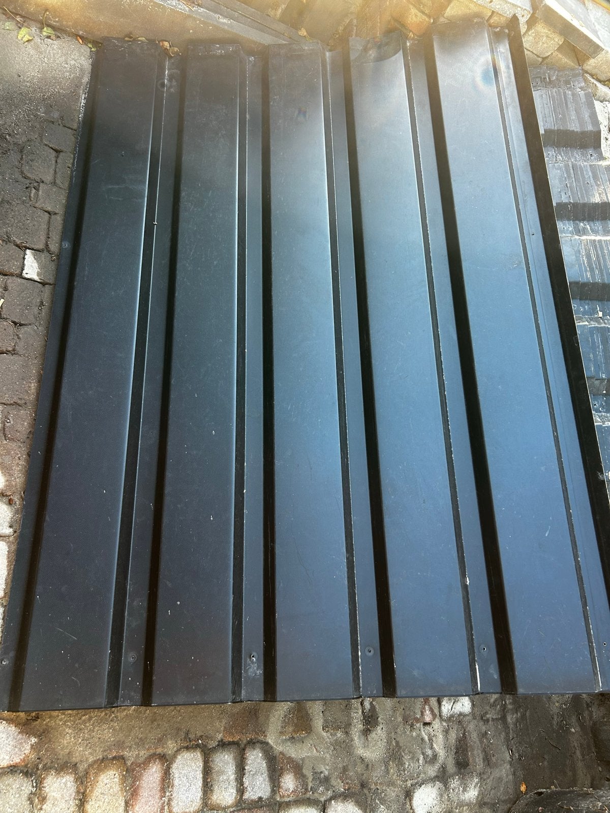 Zwarte dakpanplaten - Gebruikt, Gebruikt, Zwart, 15 m² of meer, Metaal