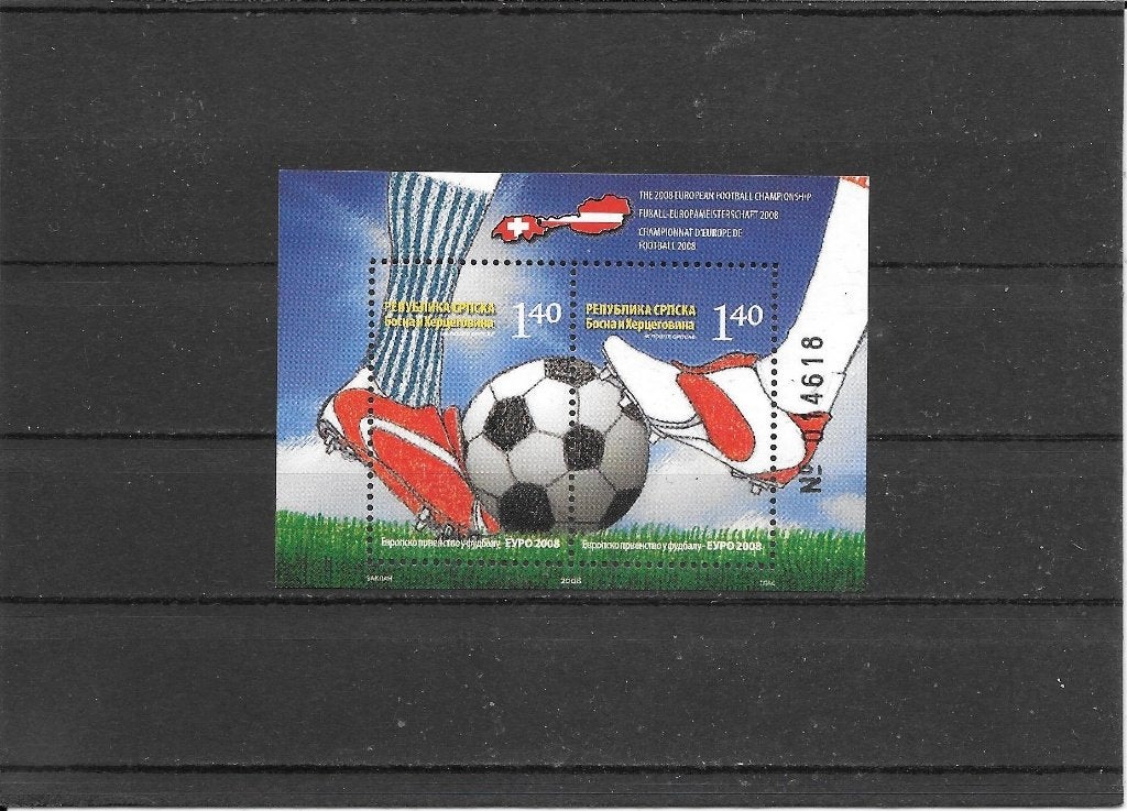 Bosnië Herzegovina Servisch EK voetbal, Ophalen of Verzenden, Overige landen, Postfris