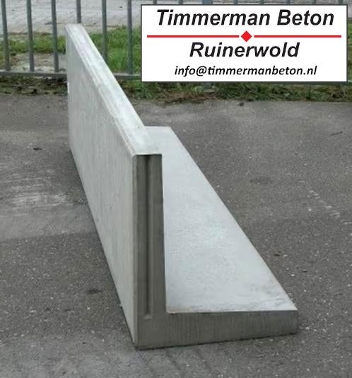 Keerwand | L-element | Sleuf Silo | Beton | Hoogteverschil, Ophalen of Verzenden, Beton, Overige typen