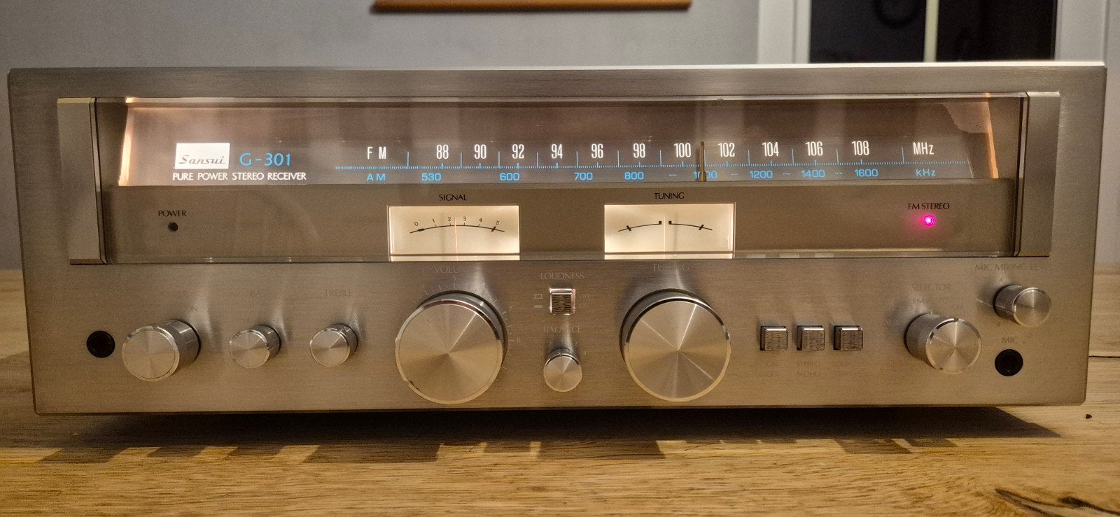 Sansui G-301 Pure Power Stereo Receiver - Vintage Audio, Ophalen of Verzenden, Gebruikt, Minder dan 60 watt, Overige merken