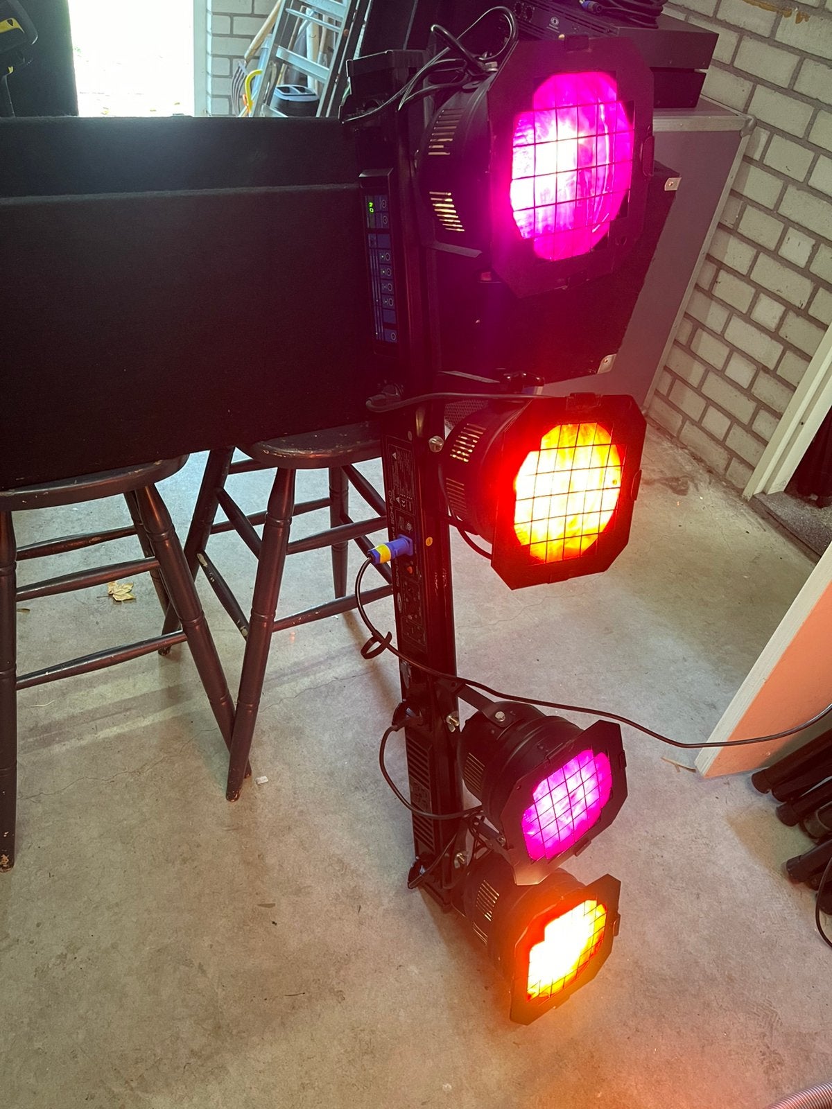 Showtec sliding showbar met 6 par lampen, Ophalen, Zo goed als nieuw, Licht