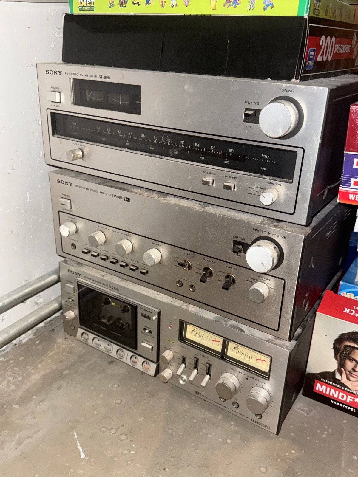 Vintage Sony Stereo Set: Tuner, Versterker, Cassettedeck, Audio, Tv en Foto, Stereo-sets, Ophalen, Gebruikt, Cassettedeck, Losse componenten