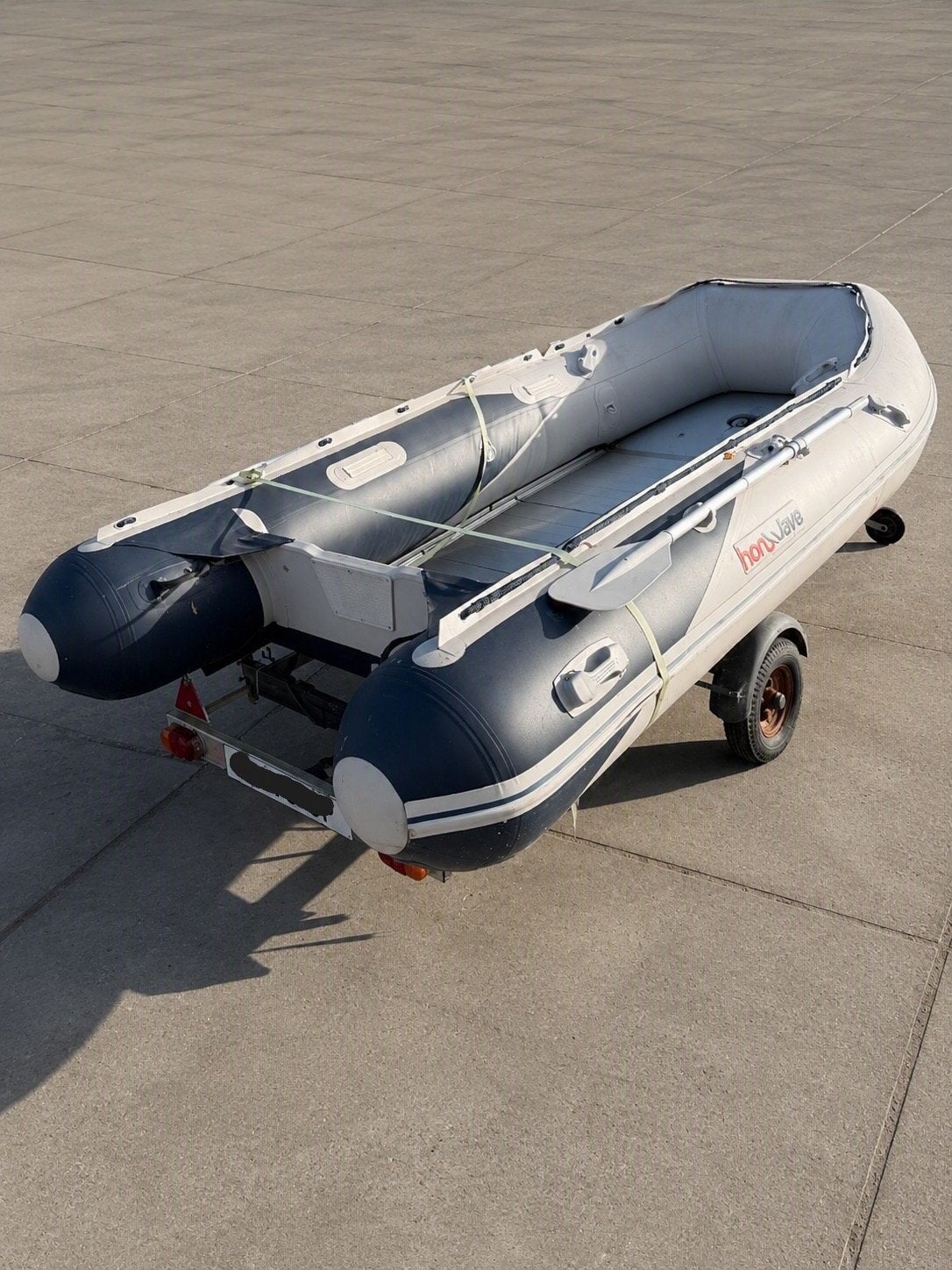 Rubberboot Honwave Mercury 6pk compleet vaarklare set, Watersport en Boten, Rubberboten, Aluminium, 6 pk, Ophalen, Overige merken