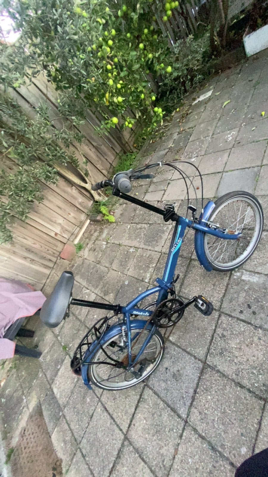 Opvouwbare fiets - werkt perfect, recent geverfd, Ophalen, Gebruikt, Totaal opvouwbaar