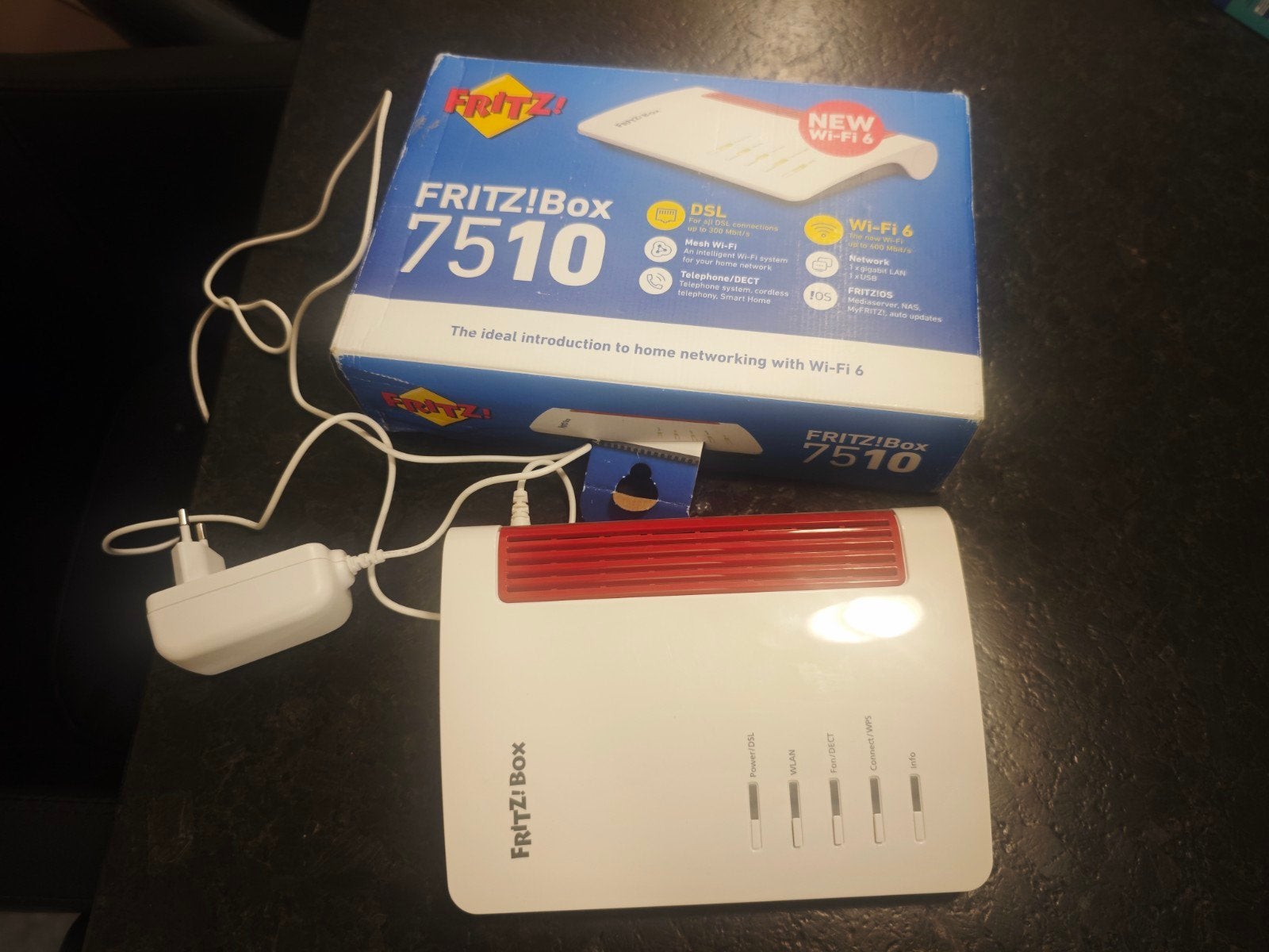 fritzbox fritz!box 7510, Computers en Software, Ophalen of Verzenden, Zo goed als nieuw, Router met modem