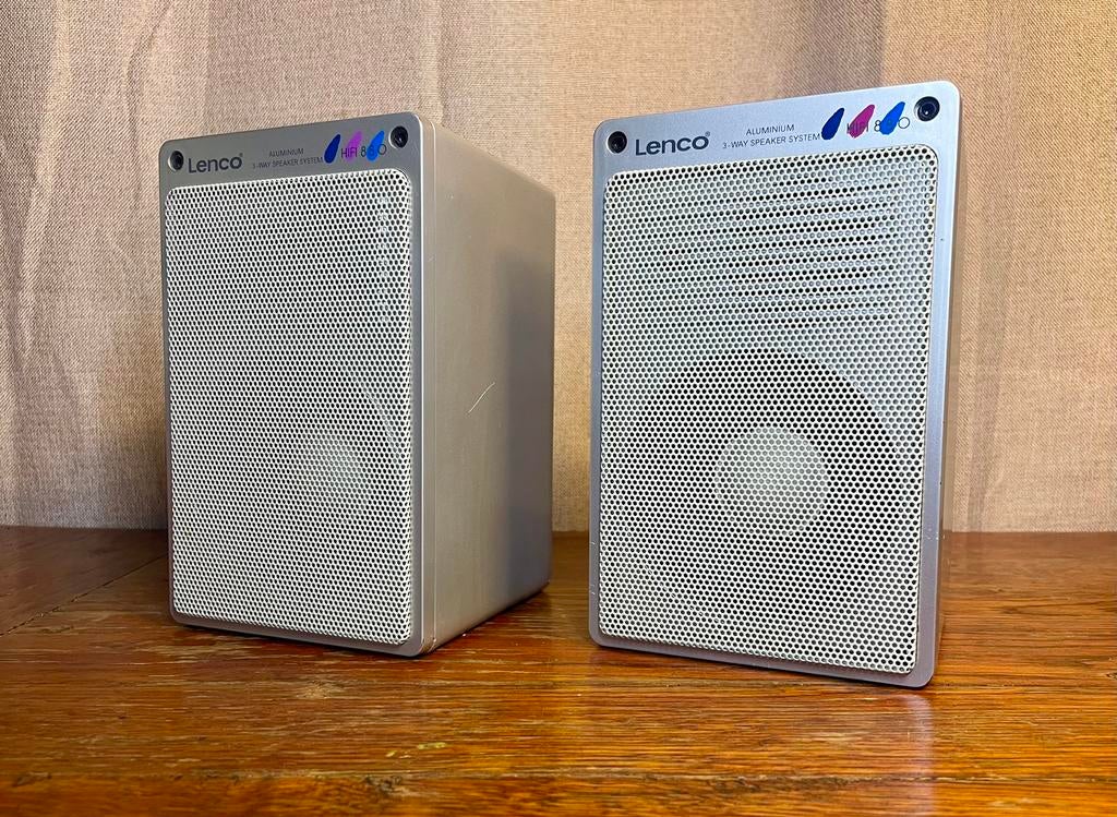 Lenco hifi 880, 3 weg luidsprekers, aluminium 100 watt, Overige merken, Gebruikt, Ophalen of Verzenden, 60 tot 120 watt