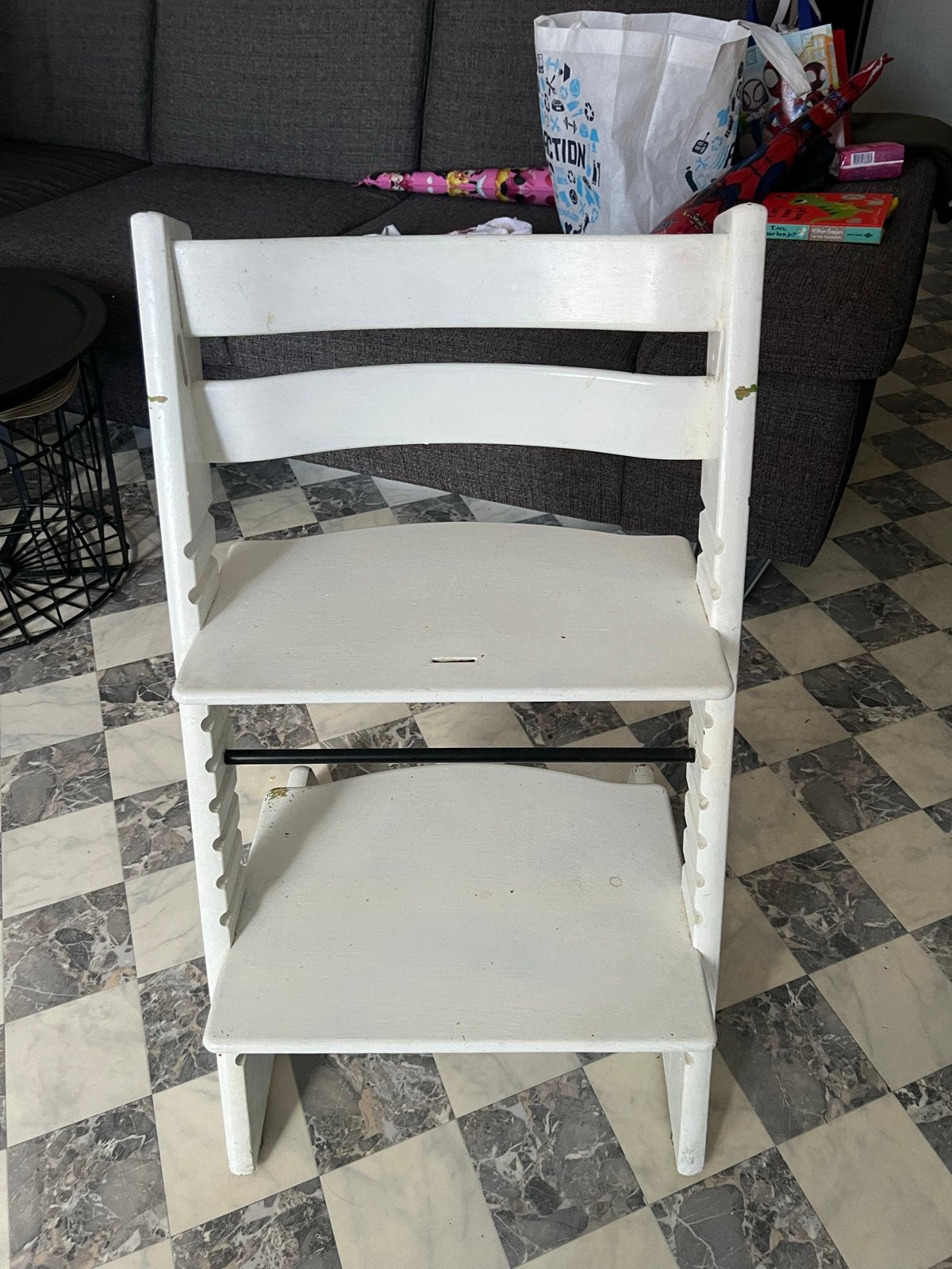 Witte trip trap meegroeistoel voor kinderen, Kinderen en Baby's, Kinderstoelen, Ophalen of Verzenden, Gebruikt, Meegroeistoel