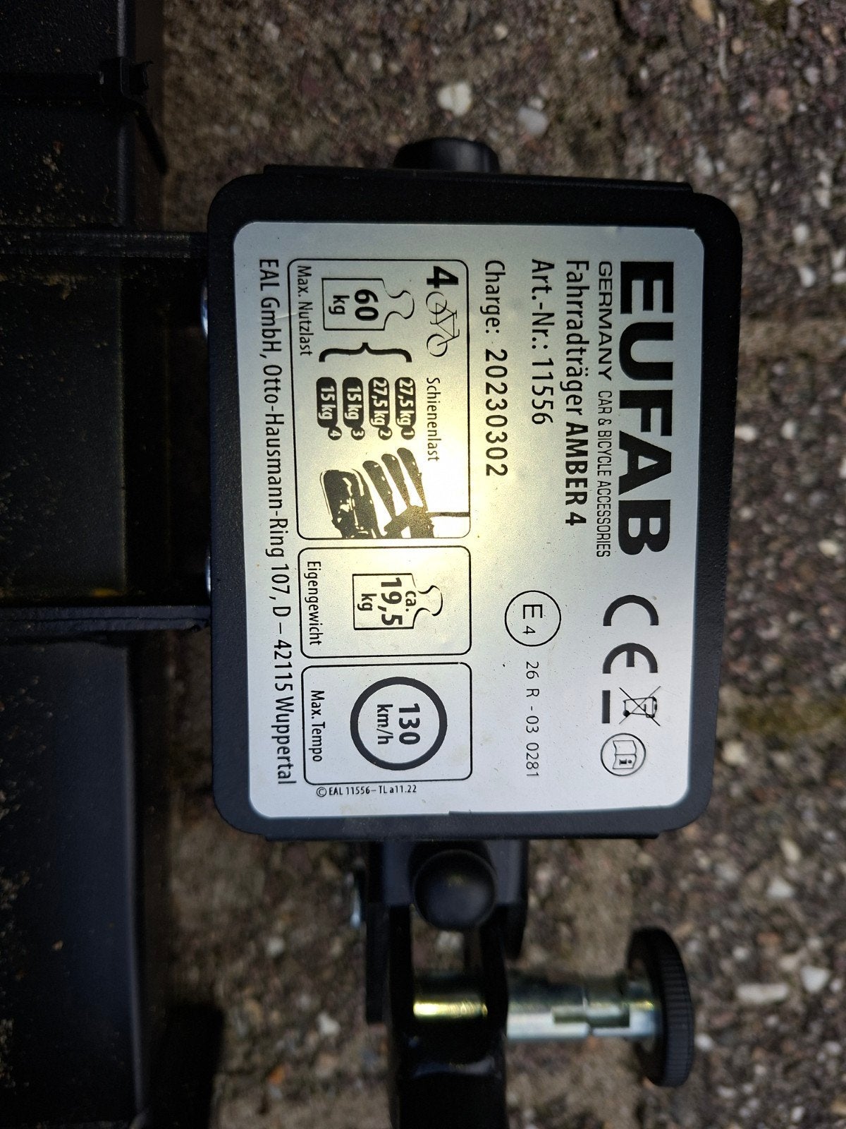 Eufab fietsendrager voor 4 fietsen., Auto diversen, Ophalen, Zo goed als nieuw, Trekhaakdrager