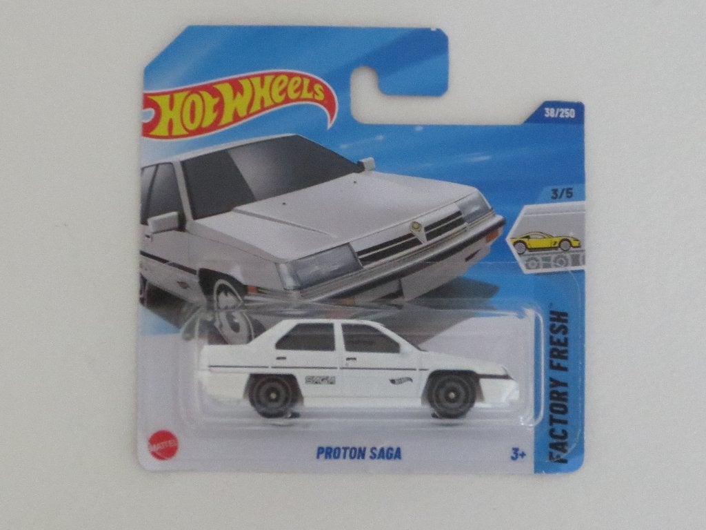 HotWheels Proton Saga (Mitsubishi Lancer), wit, nieuw, 3inch, Ophalen of Verzenden, Nieuw, Auto
