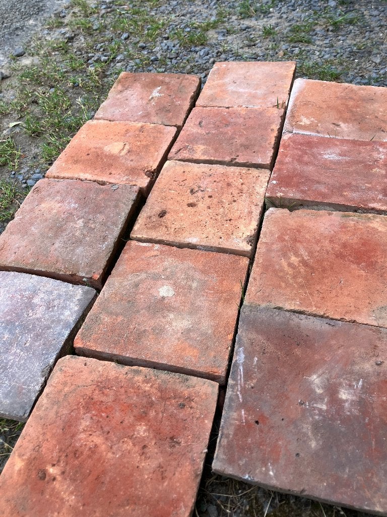 Lot antieke terracotta tegels Voor info BELLEN 0474220705, Ophalen