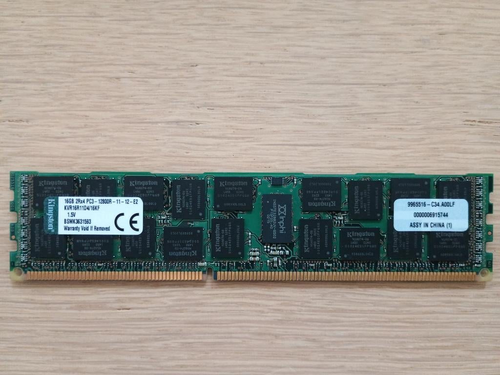 Kingston KVR16R11D4/16KF 16GB DDR3 Server RAM module, Computers en Software, RAM geheugen, Gebruikt, Server, 16 GB, DDR3, Ophalen of Verzenden