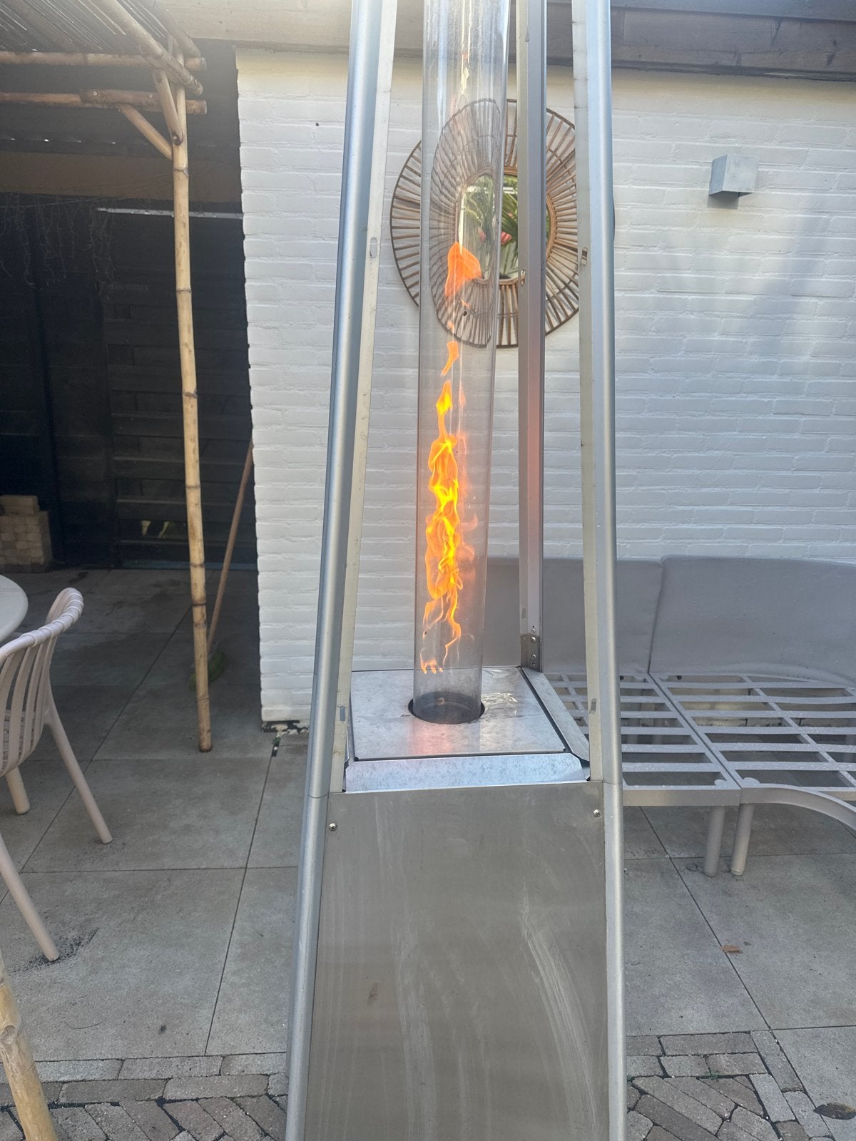 Bonfire Gas Terrasverwarmer - incl gasfles, Tuin en Terras, Ophalen, Gebruikt, Waterbestendig, Vloer