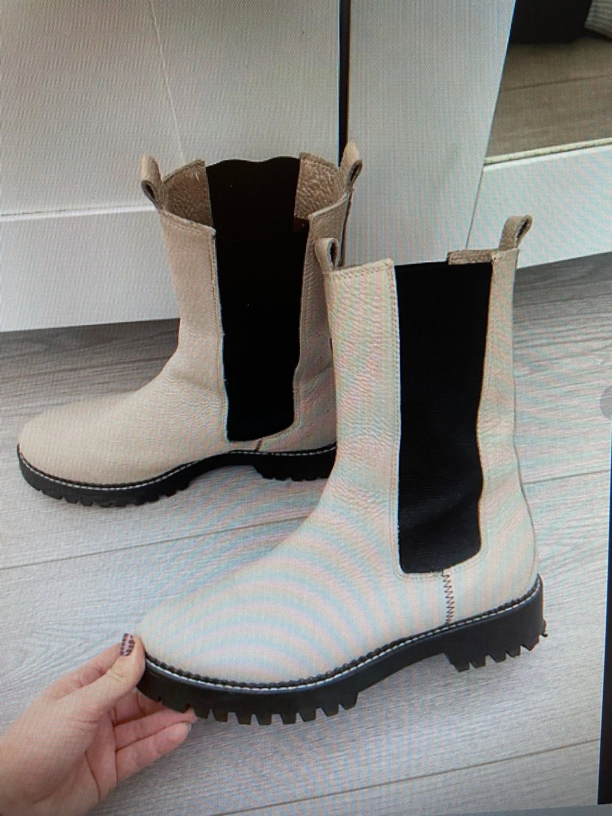Chelsea boots maat 37 van Manfield, Beige, Ophalen of Verzenden, Zo goed als nieuw, Manfield