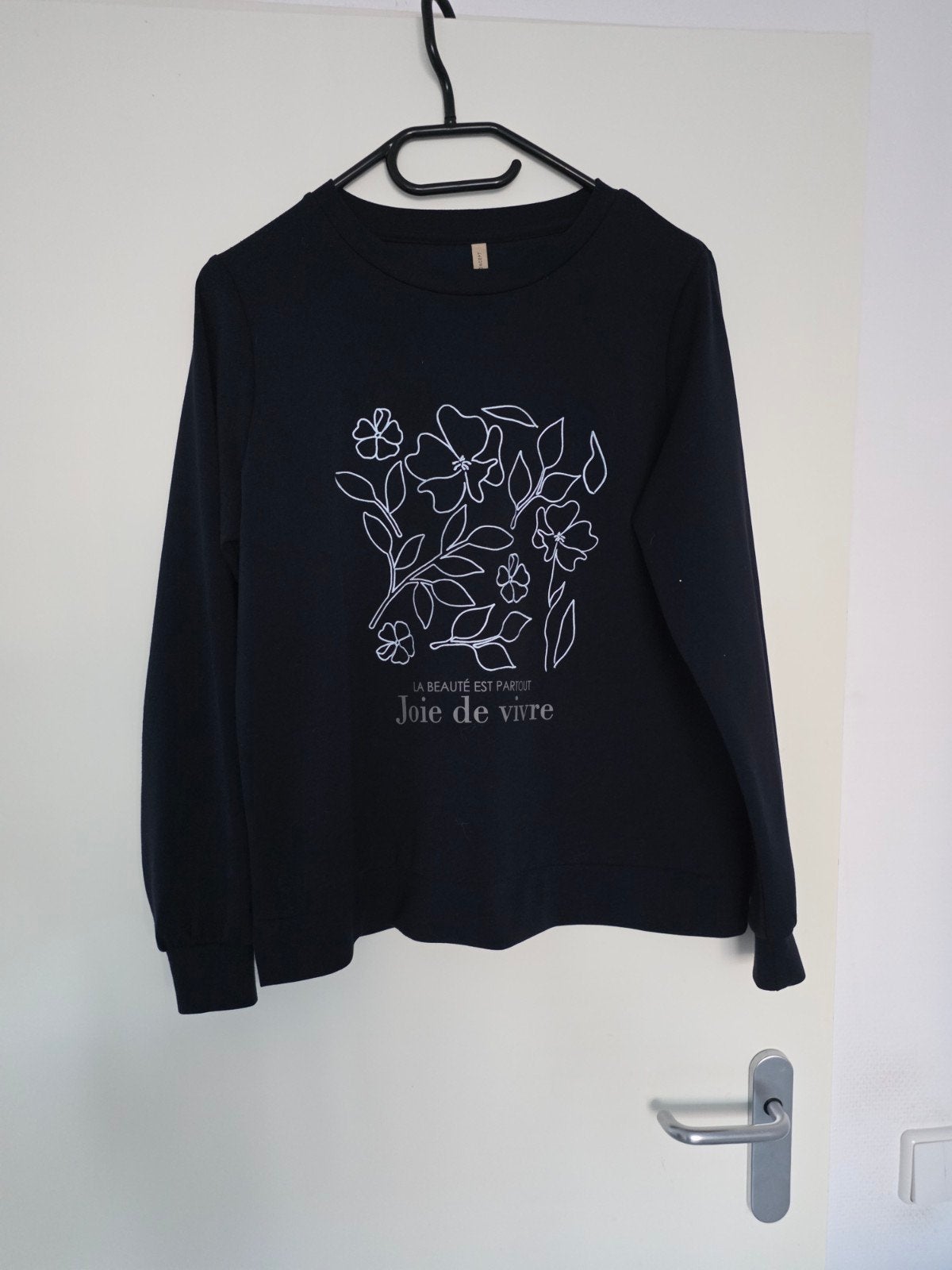 Zwarte Soyaconcept sweater met bloemenprint, Kleding | Dames, Ophalen of Verzenden, Maat 36 (S), Gedragen, Soyaconcept