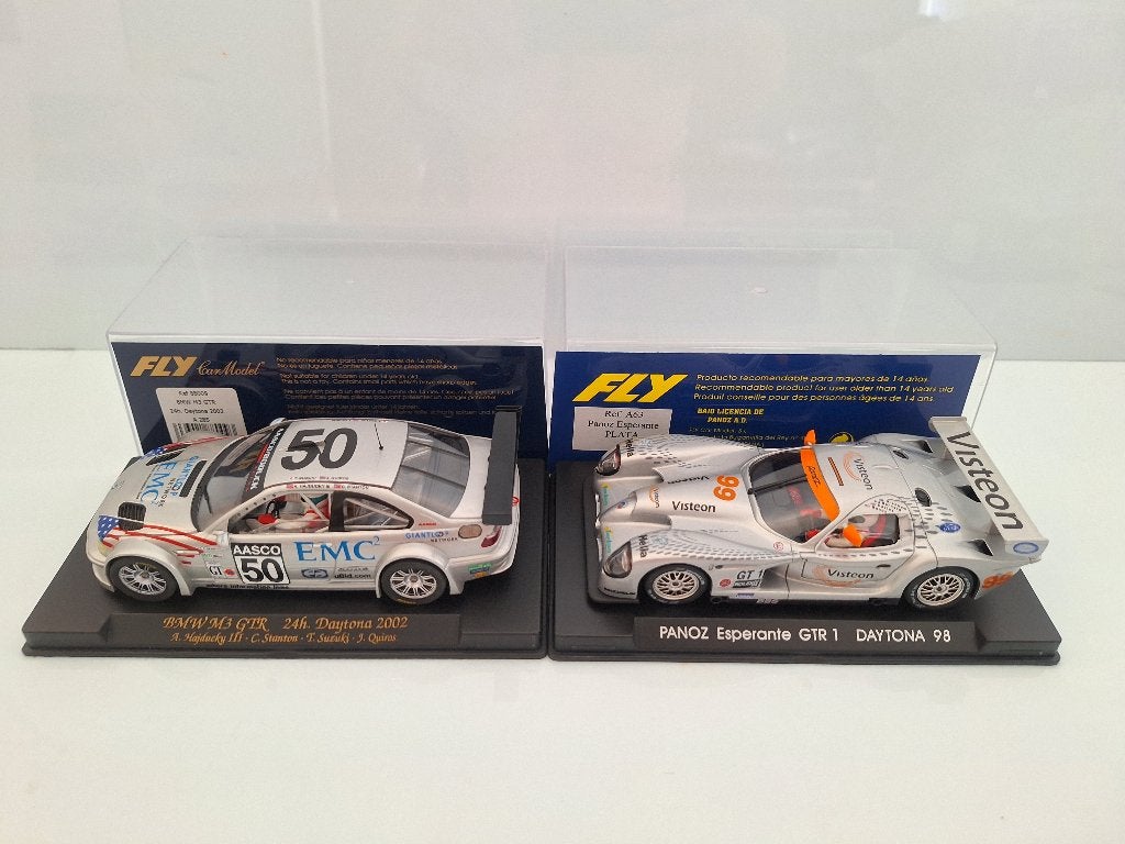 Fly 1 x Panoz  GTR  en 1 x Bmw M3 GTR Nieuw in doos, Overige merken, Racebaan, Fly, Nieuw