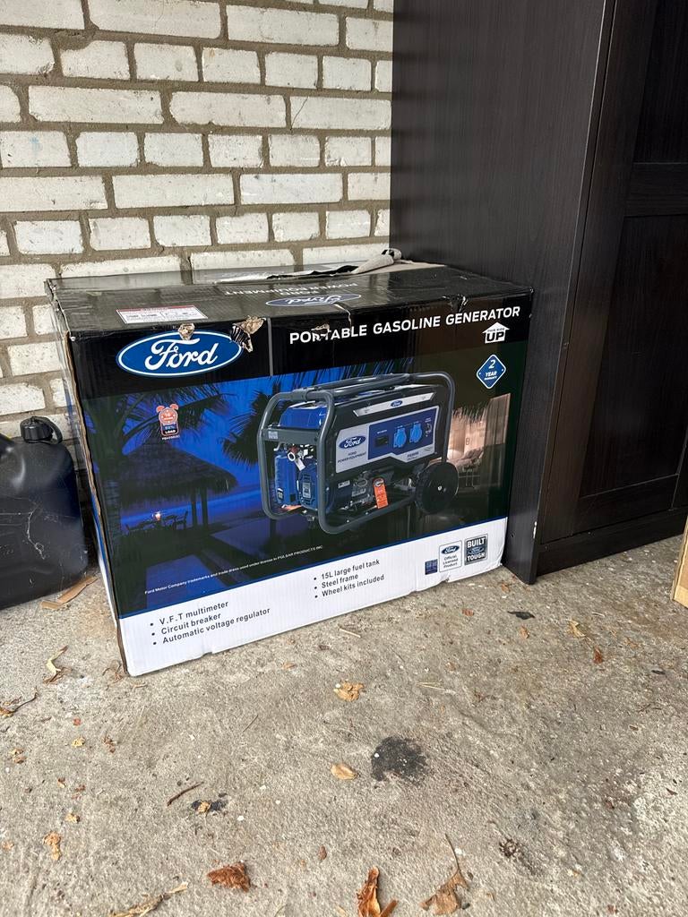 Ford Draagbare Benzine Generator - Nieuw in Doos, Ophalen, Nieuw, 5 tot 10 kVA, Benzine