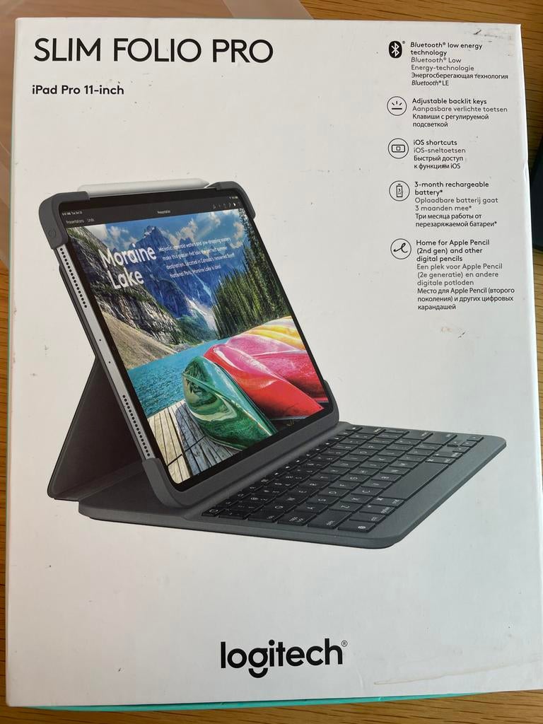 Logitech Slim Folio Pro voor iPad Pro 11-inch, Gebruikt, 11 inch, Ophalen of Verzenden, Apple iPad Pro