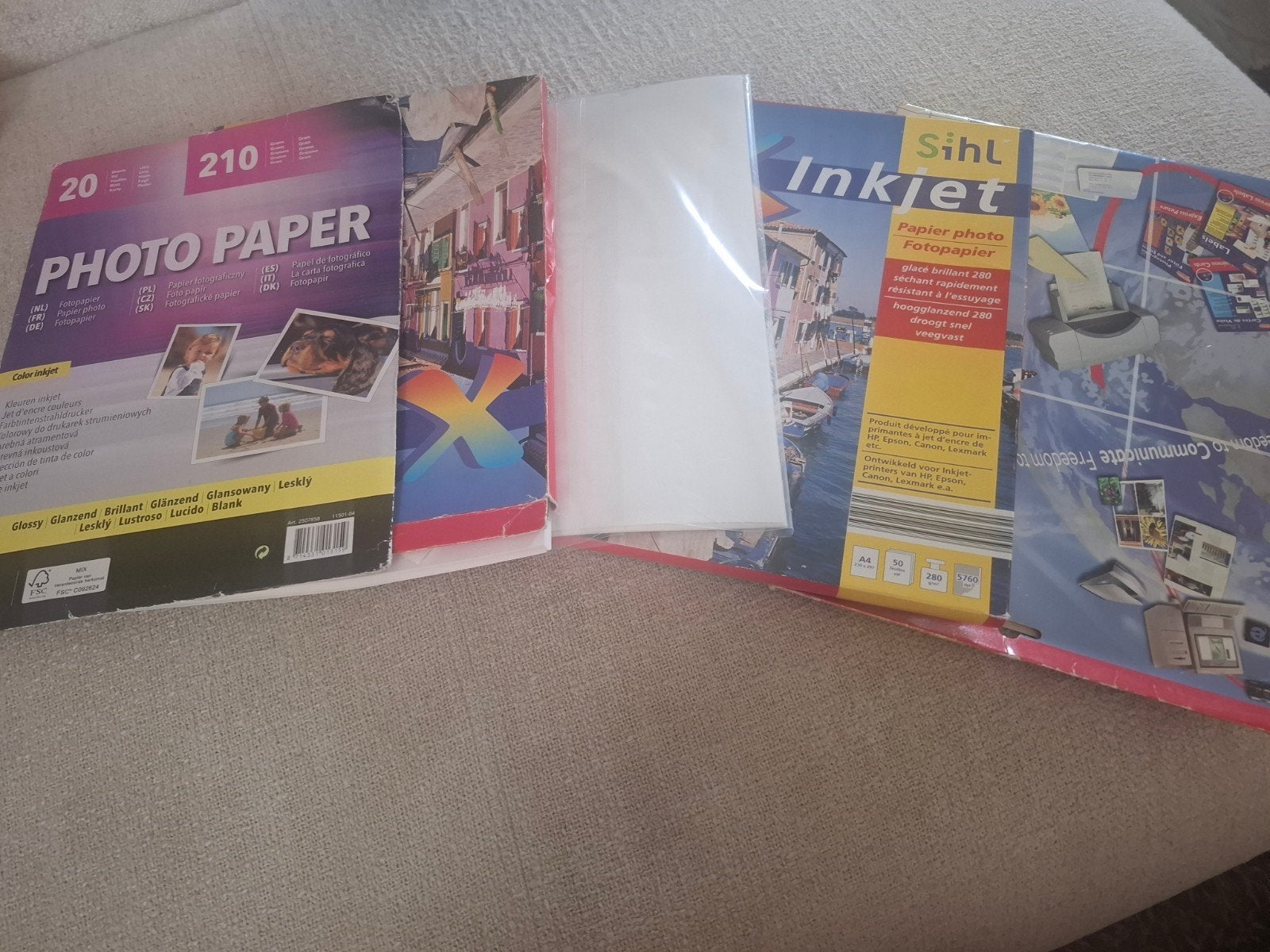 fotopapier, Ophalen, Gebruikt