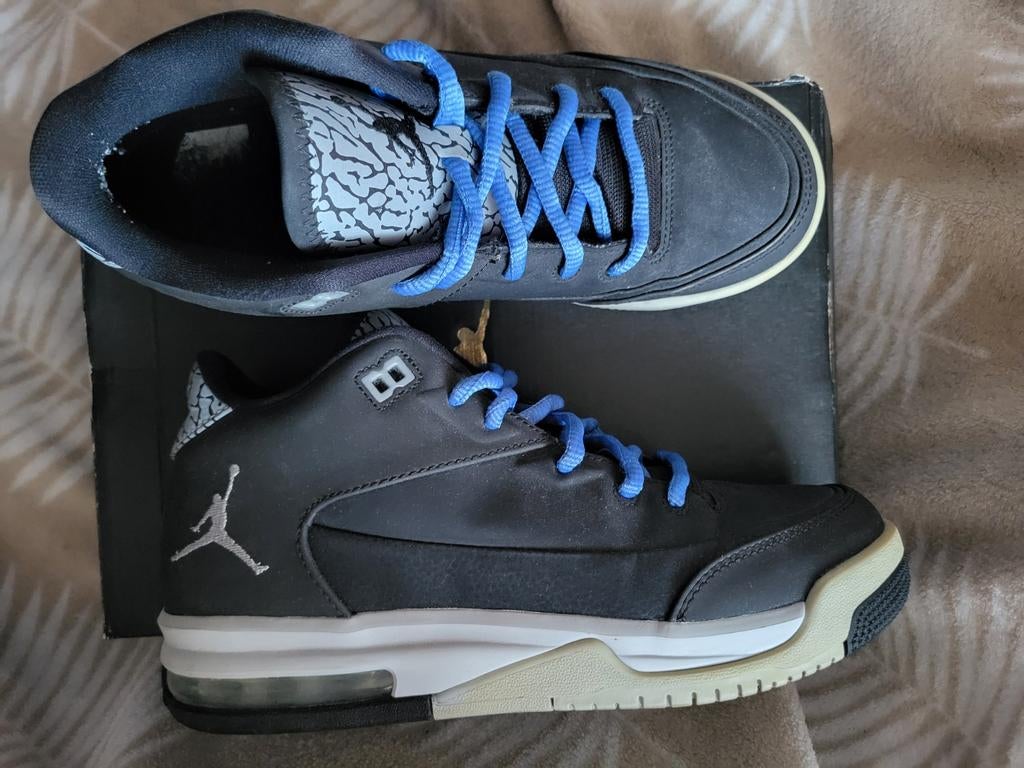 Jordan Flight Origin Sneakers Maat 38,5 Zwart/Blauw, Kleding | Dames, Schoenen, Ophalen of Verzenden, Gedragen, Zwart