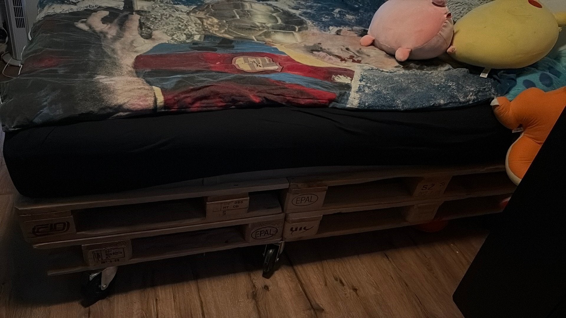 Pallet bed, Ophalen, Tweepersoons, Zo goed als nieuw, 160 cm