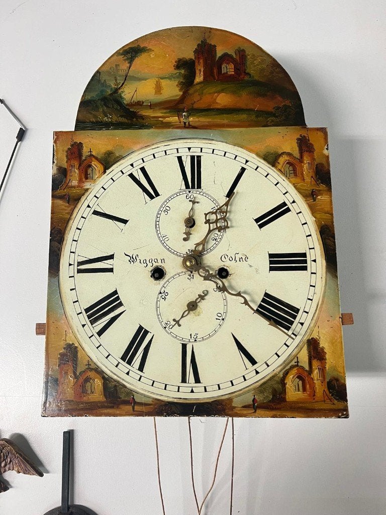 Antieke Engelse klok van Wiggan Colne, Antiek en Kunst, Ophalen