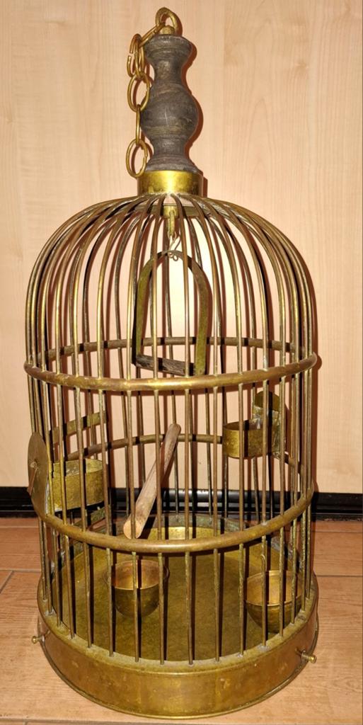 Koperen vogelkooi, Ophalen of Verzenden, Metaal, Vogelkooi