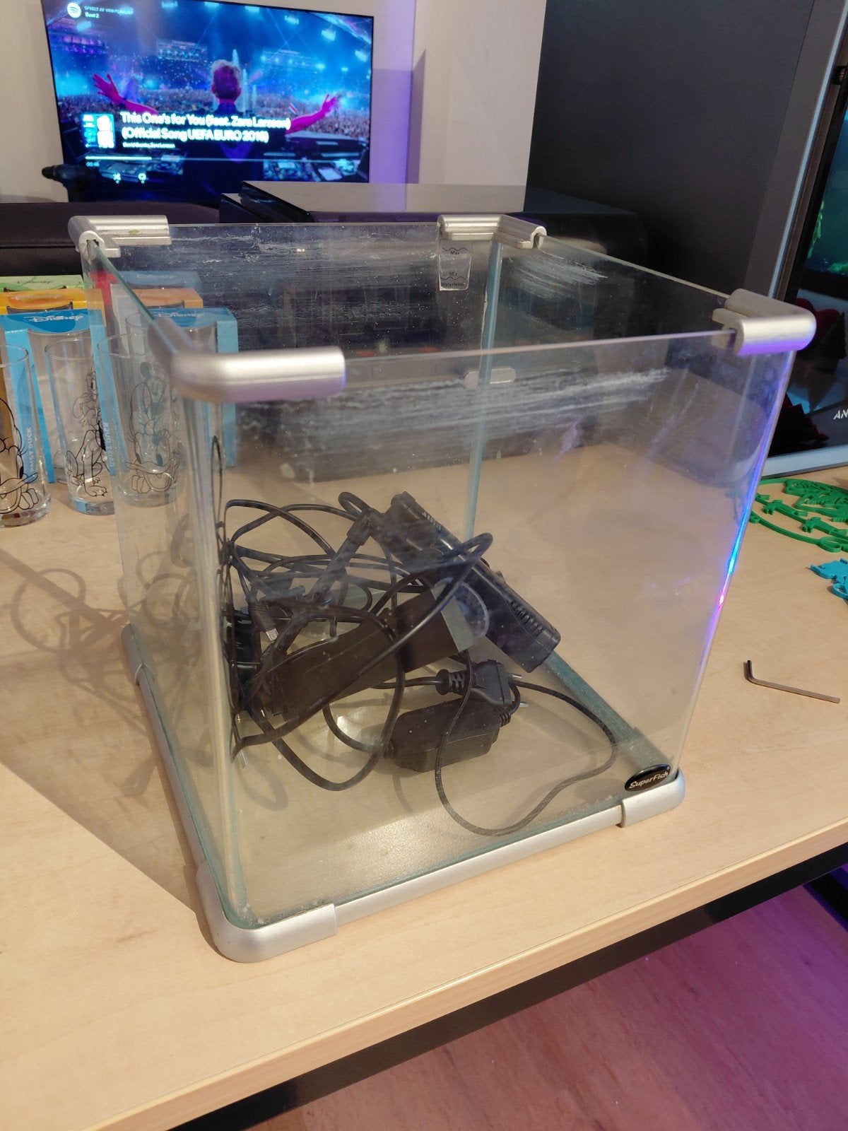 9 liter aquarium waterdicht pomp heater ledlamp, Dieren en Toebehoren, Vissen | Aquaria en Toebehoren, Ophalen, Zo goed als nieuw
