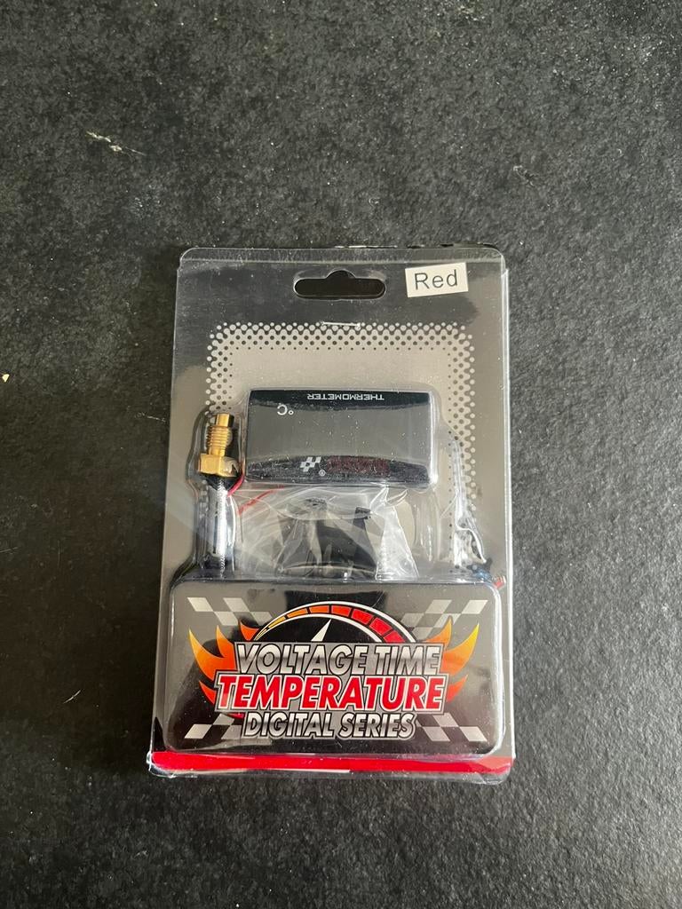 Koso temperatuurmeter 12V nieuw rood, Motoren, Ophalen of Verzenden