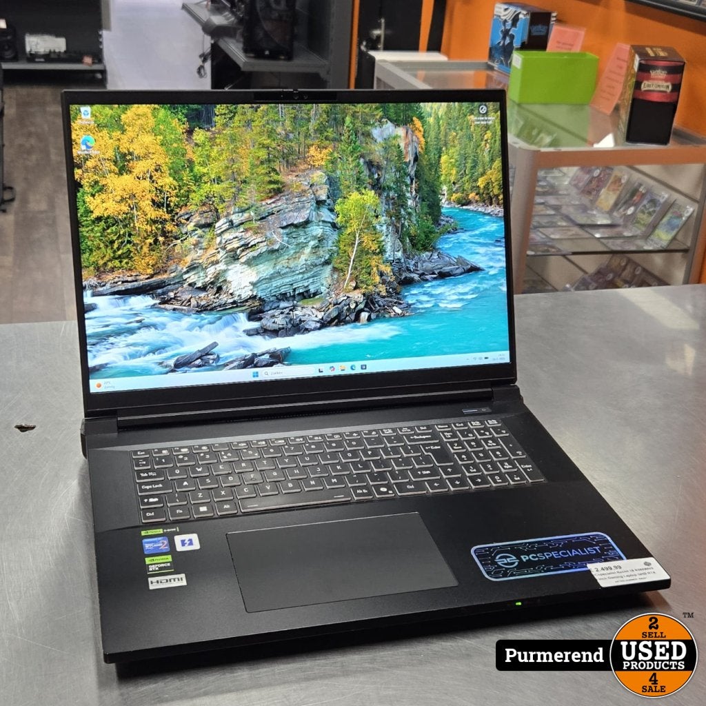 PCspecialist Recoil 18 X580WNS 8 inch Gaming Laptop QHD RTX, Computers en Software, Windows Laptops, Zo goed als nieuw