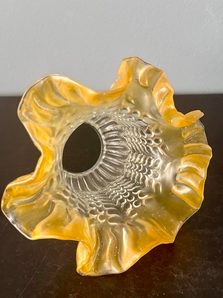 Vintage glazen lampenkapje "rokkapje" jaren 1940, Ophalen of Verzenden