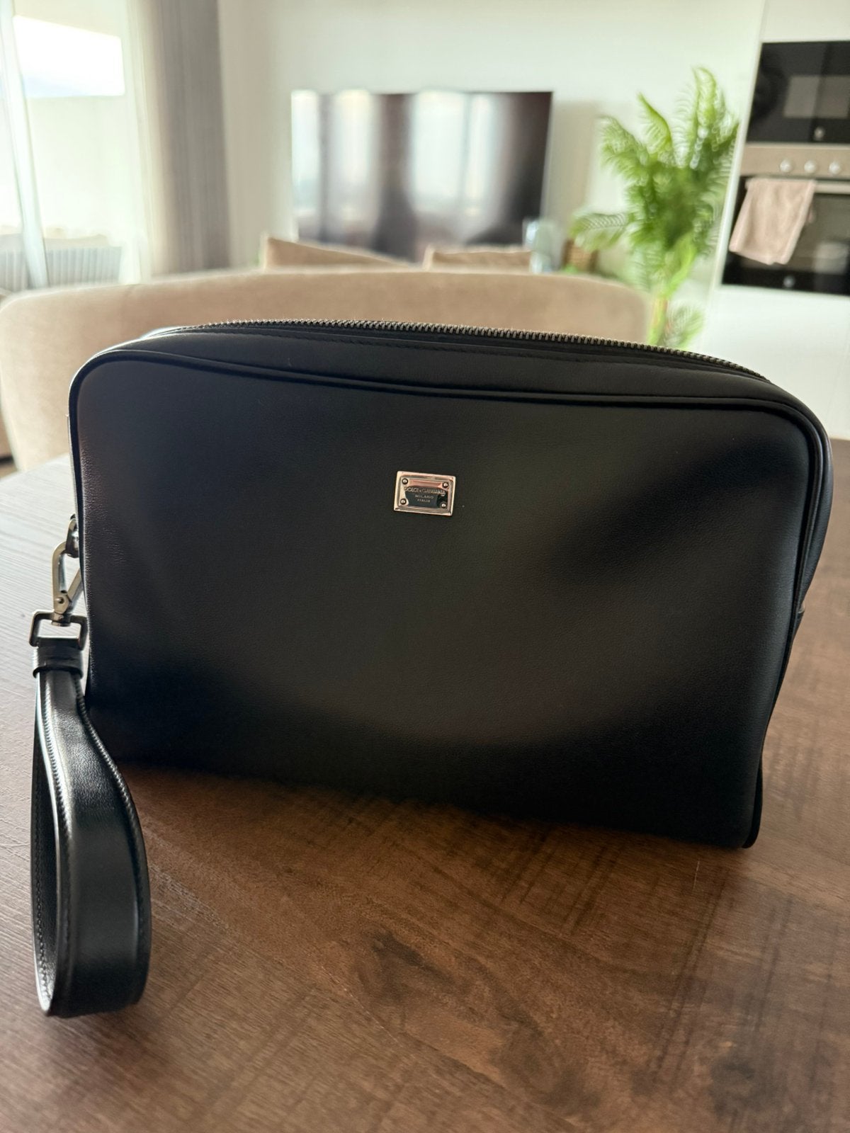 Dolce & Gabbana heren handtas zwart leer, Ophalen of Verzenden, Zo goed als nieuw, Zwart