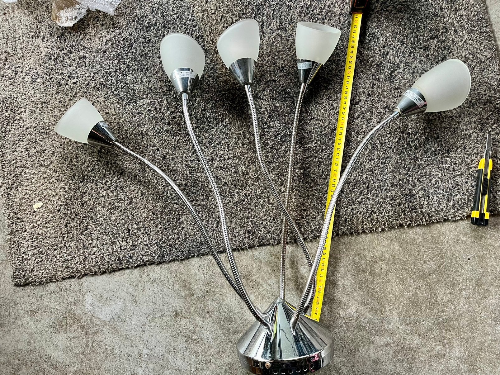 Plafondlamp met vijf lampjes, Gebruikt, Modern, Verstelbaar, Ophalen of Verzenden
