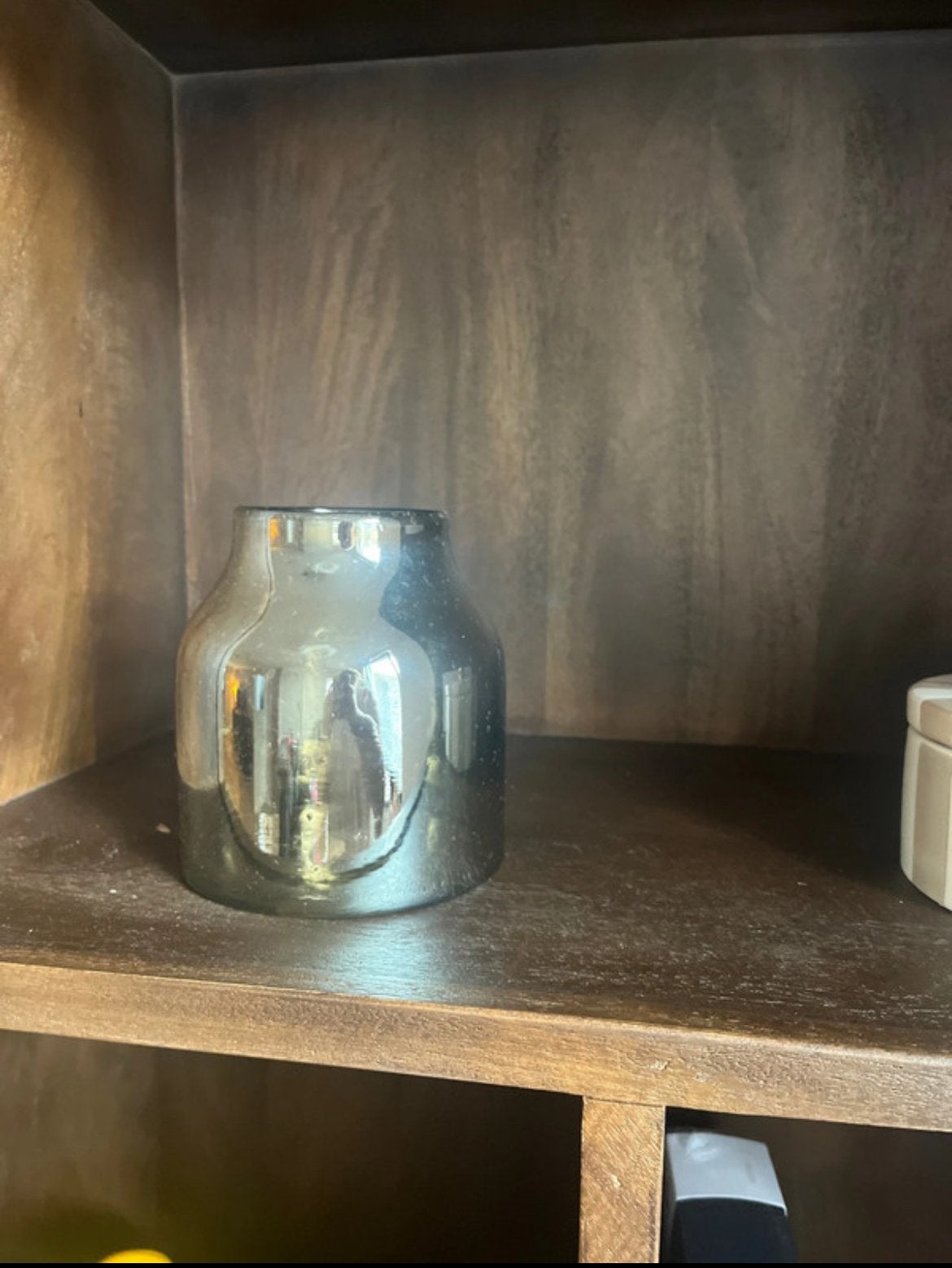 Mooie glazen vaas - goud/Zilver, Huis en Inrichting, Ophalen, Zo goed als nieuw, Goud, Glas