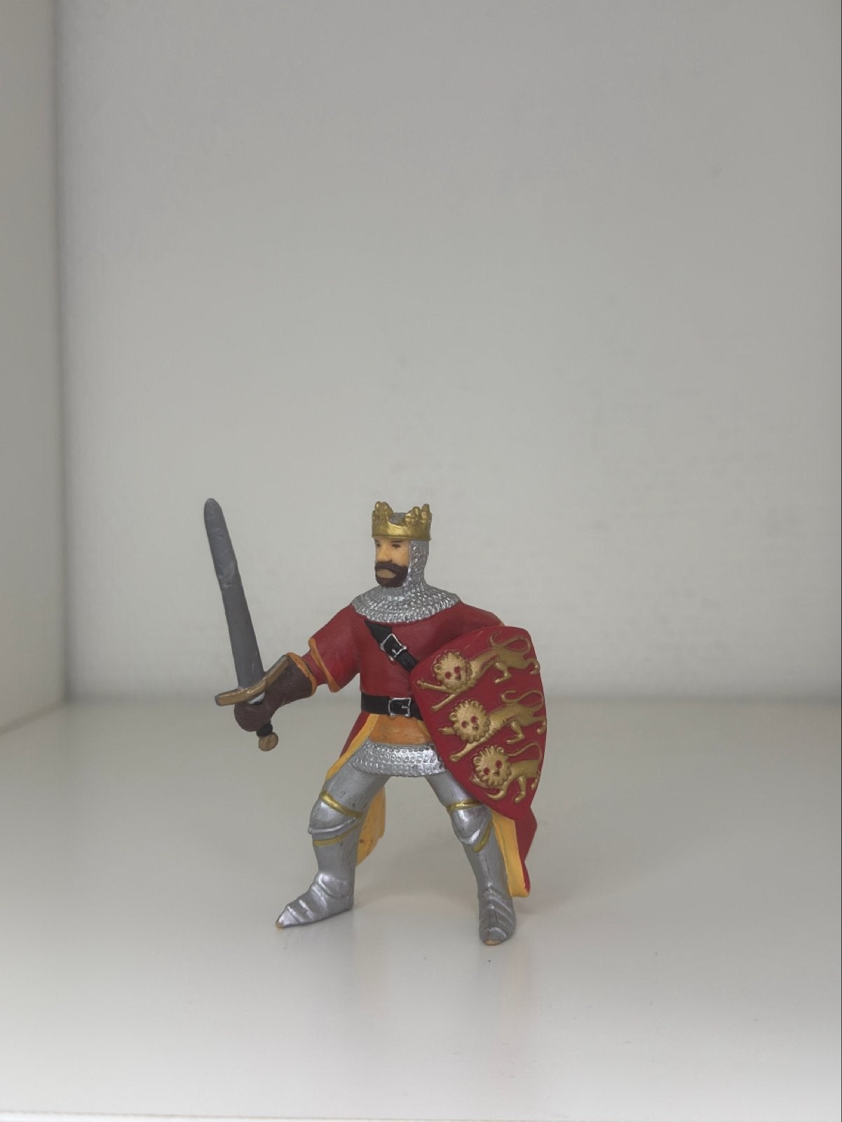 Papo 39338 Koning Richard Leeuwenhart Rood met Zwaard, Ophalen of Verzenden, Nieuw