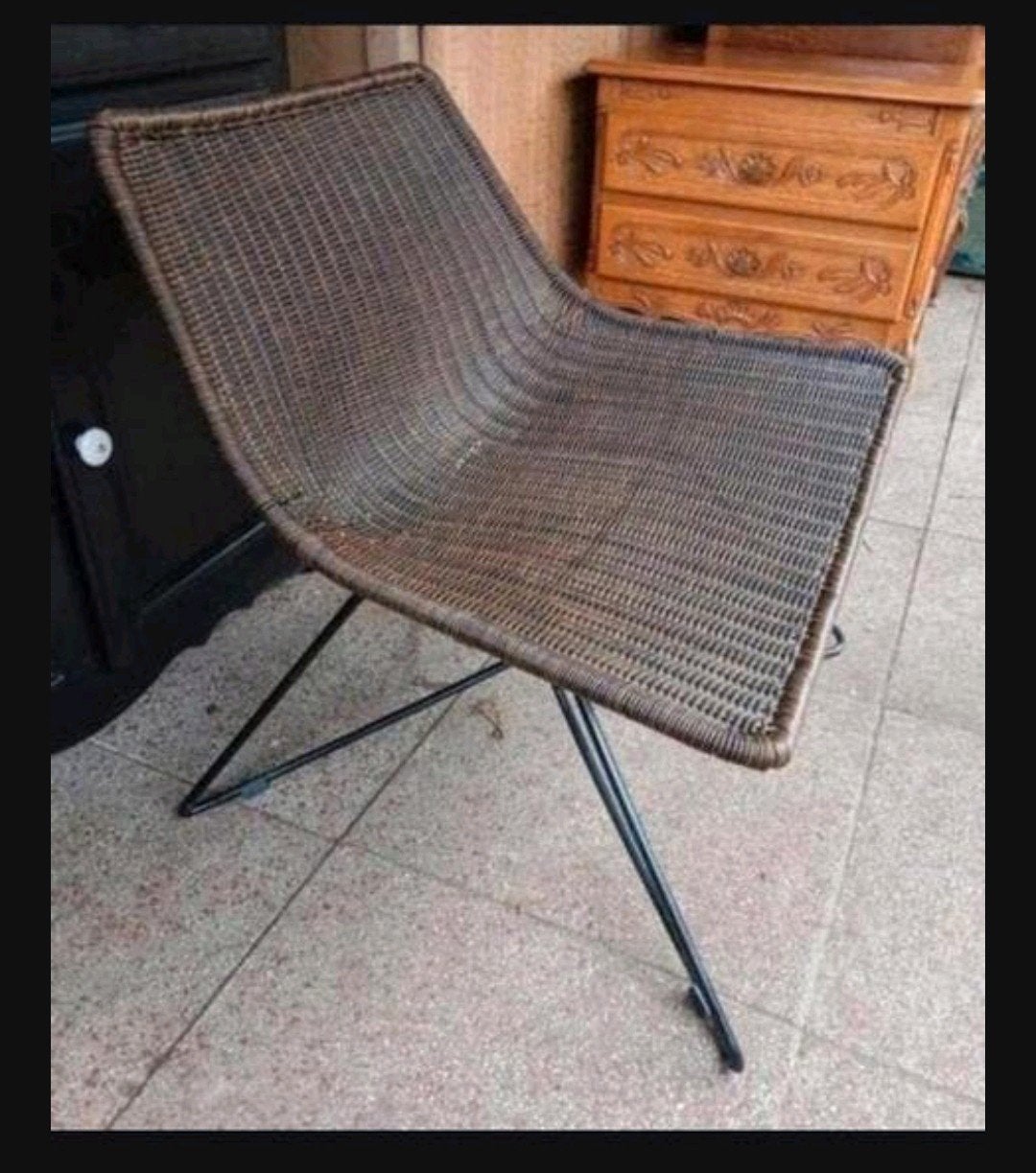 WoooD fauteuil Otis - Rotan - Zo goed als nieuw, Ophalen, Modern, Scandinavisch, 75 tot 100 cm, Zo goed als nieuw