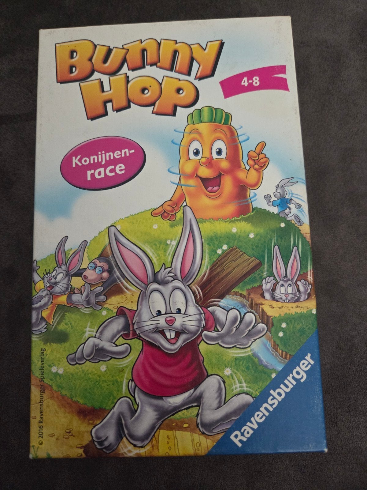 Bunny Hop Konijnenrace Bordspel Ravensburger, Drie of vier spelers, Ophalen of Verzenden, Gebruikt, Ravensburger