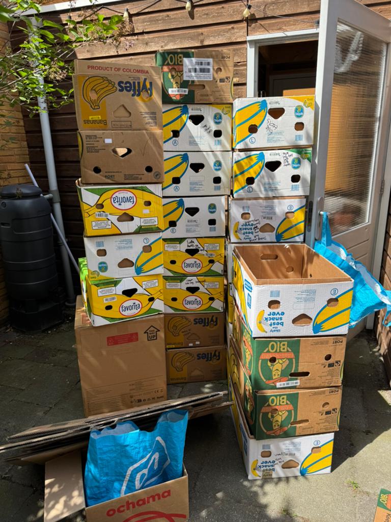 Banana boxes for moving - bananendozen voor verhuizing, Doe-het-zelf en Verbouw, Kratten en Dozen, Ophalen, Doos, Minder dan 35 cm