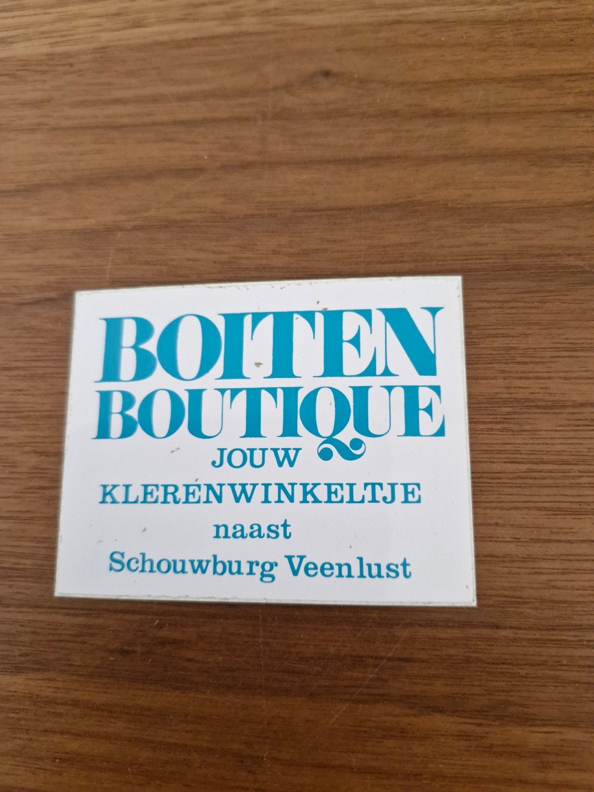 9635 Boiten Boutique Sticker - Jouw Kledingwinkel, Ophalen of Verzenden, Gebruikt, Bedrijf of Vereniging