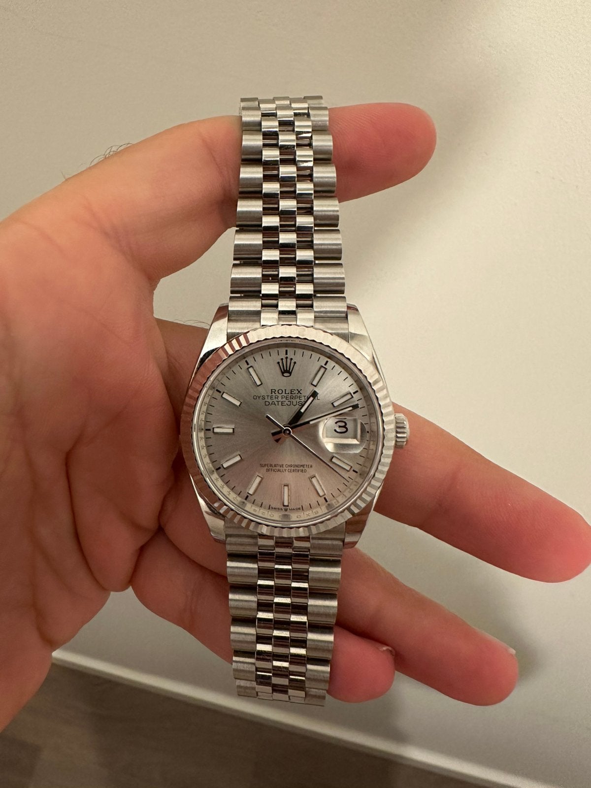 Rolex datejust 36 jubilee, Ophalen of Verzenden, Zo goed als nieuw, Staal, Rolex