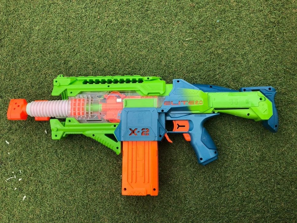 Nerf elite x-2 punch electrisch, Ophalen of Verzenden, Zo goed als nieuw