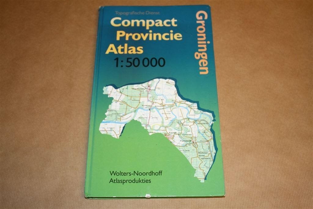 Compact provincie atlas. 1. 50 000 / Groningen., Gelezen, Ophalen of Verzenden, Landkaart, 1800 tot 2000
