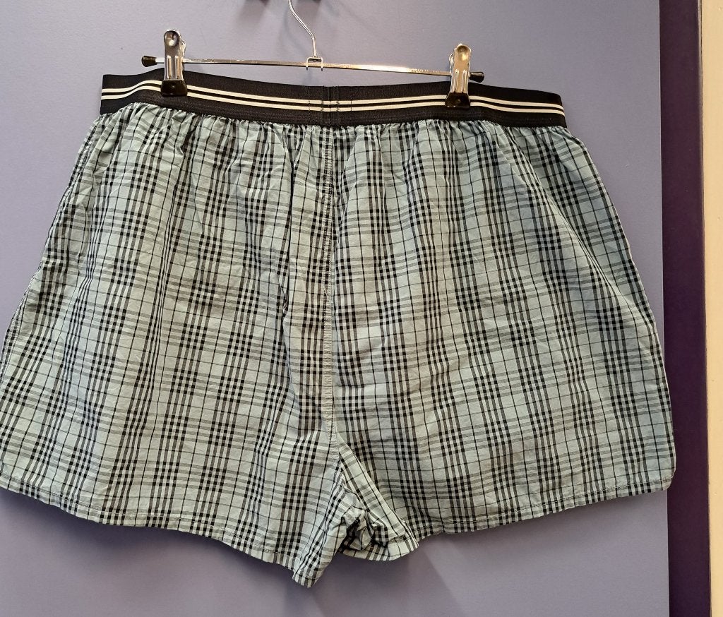 Hugo Boss ondergoed: shorts boxer blauw geruit XXL nr 45112, Kleding | Heren, Blauw, ., Hugo Boss, Ophalen of Verzenden
