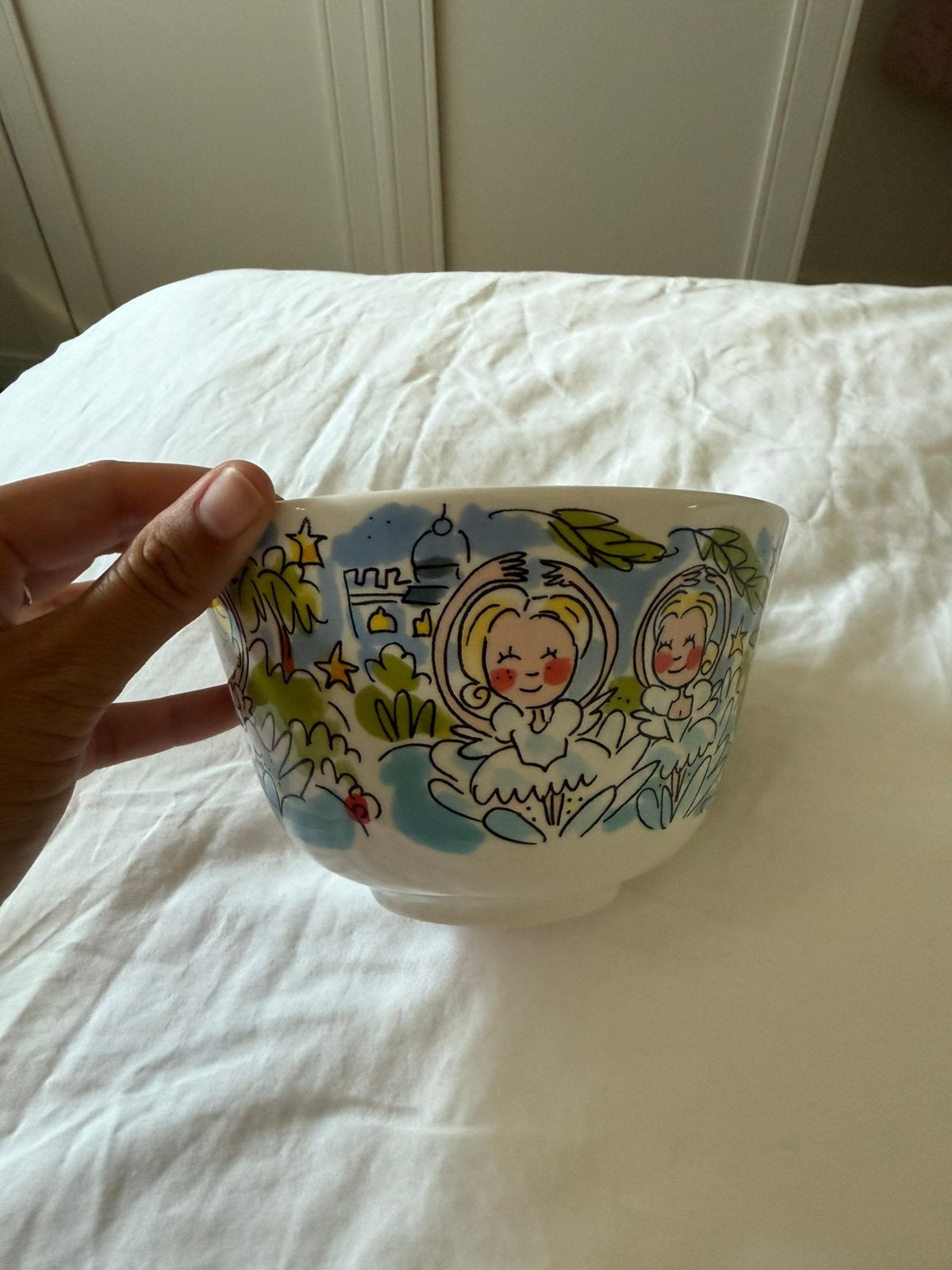 2 Blond Amsterdam schaaltjes, Gebruikt, Handbeschilderd, Porselein of Keramiek, Schaal