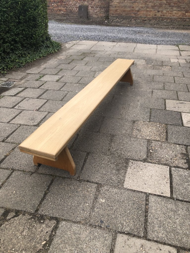 Schoolbank gymbank hout vintage 220 cm, Ophalen