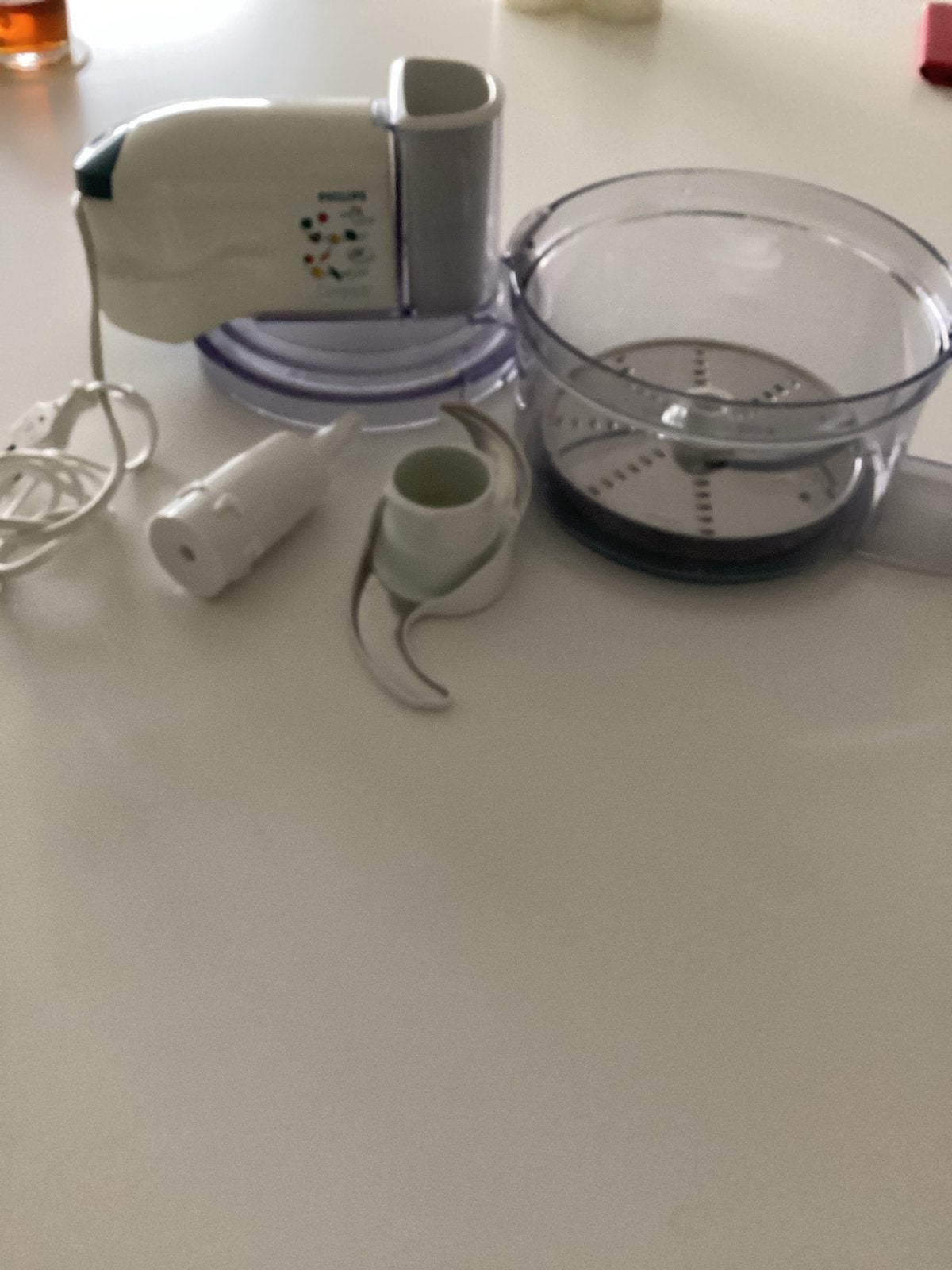 Philips Compacto Foodprocessor - Wit, 1 tot 2 liter, Ophalen, Gebruikt, 1 snelheid